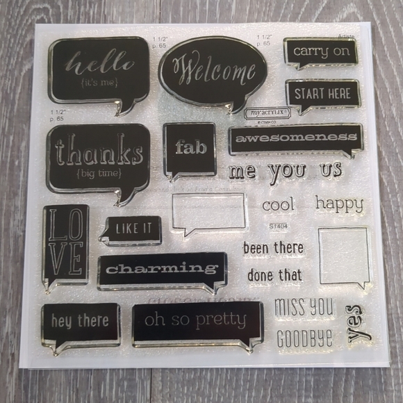 Close To My Heart Acrylic Stamps Balloon Talk New Scrapbooking Card Making - Picture 1 of 2